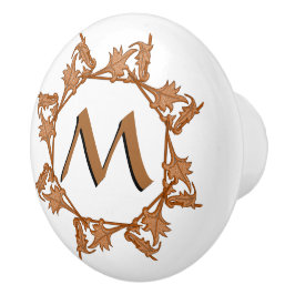 Dragerpullen - Leafy Circle en Initiaal Keramische Knop