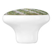 Dragerpullen - White Spiral on Green Keramische Knop (Zijkant)