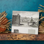 Dragers: een gewone houten camera obscura en een fotoplaat (Zijkant)