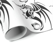 Dragissous V1 - zwarte draak Cadeaupapier (Rol Hoek)