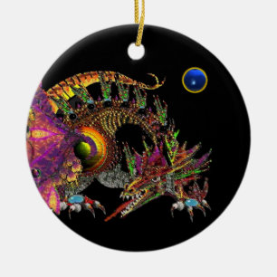 DRAGO Blue Sapphire Monogram Keramisch Ornament