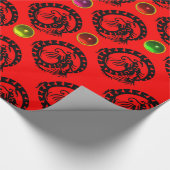 DRAGO- EN KLEURSTONNEN CADEAUPAPIER (Hoek)