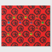 DRAGO- EN KLEURSTONNEN CADEAUPAPIER (Vlak)