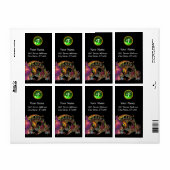 DRAGO / FANTASY DRAGON Green Emerald Gem Monogram Etiket (Full Sheet)