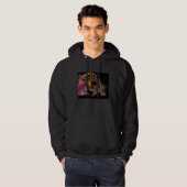 DRAGO / FANTASY DRAGON IN GOLD PAARS EN ZWART HOODIE (Voorkant volledig)