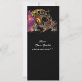 DRAGO / FANTASY DRAGON IN GOLD PINK PAARSE ZWART AANKONDIGING (Achterkant)