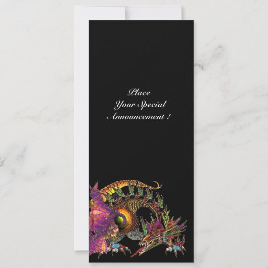 DRAGO / FANTASY DRAGON IN GOLD PINK PAARSE ZWART AANKONDIGING (Voorkant)