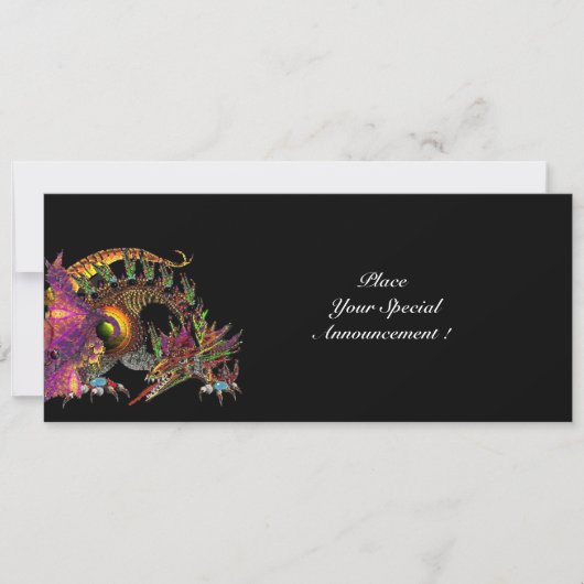 DRAGO / FANTASY DRAGON IN GOLD PINK PAARSE ZWART AANKONDIGING (Voorkant)