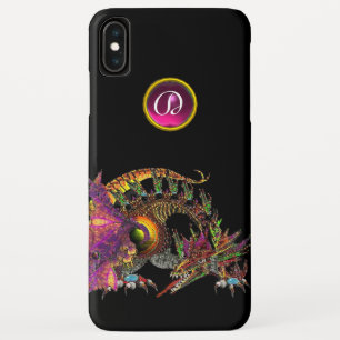 DRAGO, FANTASY DRAGON, PINK PAARSE GEMSTONE MONOGR Case-Mate iPhone CASE