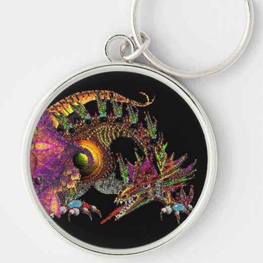 DRAGO Fantasy Gold Dragon in Black Sleutelhanger (Voorkant)