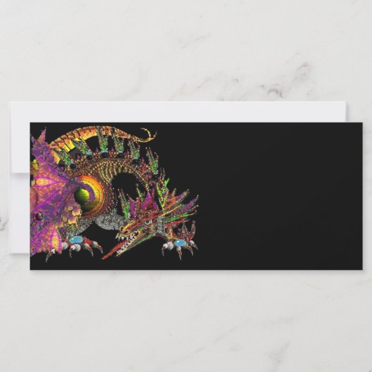 DRAGO / FANTASY GOLD DRAGON IN PAARS EN ZWART (Achterkant)