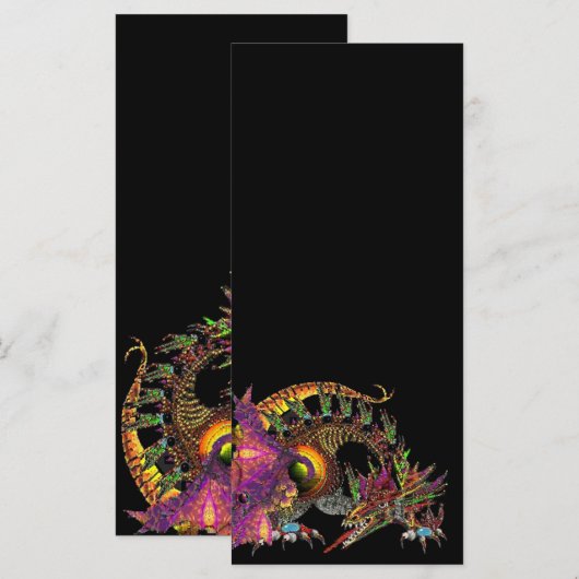 DRAGO / FANTASY GOLD DRAGON IN PAARS EN ZWART (Voorkant / Achterkant)