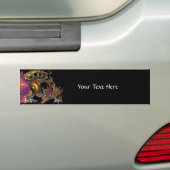 DRAGO / FANTASY GOLD DRAGON IN PAARS EN ZWART BUMPERSTICKER (Op auto)
