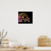 DRAGO / FANTASY GOLD DRAGON IN PAARS EN ZWART POSTER (Keuken)