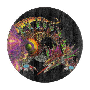 DRAGO / FANTASY GOLD DRAGON IN PAARS EN ZWART SNIJPLANK