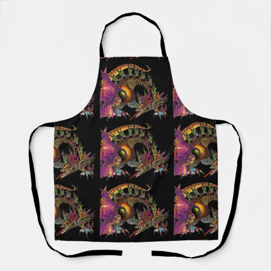 DRAGO / FANTASY GOLD DRAGON IN PAARSE EN ZWARTE AD SCHORT (Voorkant)