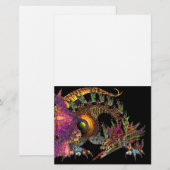 DRAGO / FANTASY GOLD DRAGON IN PAARSE ZWART BRIEFPAPIER (Voorkant / Achterkant)