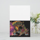 DRAGO / FANTASY GOLD DRAGON IN PAARSE ZWART BRIEFPAPIER (Staand voorkant)