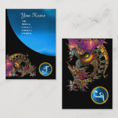 DRAGO GEM STONE MONOGRAM black blue sapphire Visitekaartje (Voorkant / Achterkant)