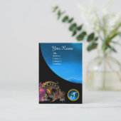 DRAGO GEM STONE MONOGRAM black blue sapphire Visitekaartje (Staand voorkant)