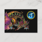 DRAGO GEM STONE MONOGRAM black blue sapphire Visitekaartje (Achterkant)