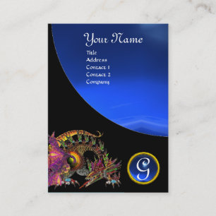 DRAGO GEM STONE MONOGRAM black blue sapphire Visitekaartje