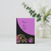 DRAGO GEM STONE MONOGRAM black paars violet Visitekaartje (Staand voorkant)