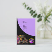 DRAGO GEM STONE MONOGRAM black paars violet Visitekaartje (Staand voorkant)