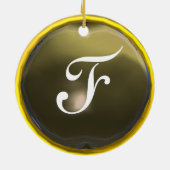 DRAGO Grage Agate Monogram Keramisch Ornament (Achterkant)