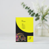 DRAGO, Monogram zwart paars violet geel Visitekaartje (Staand voorkant)