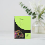 DRAGO, Monogram zwart paars violet geel Visitekaartje (Staand voorkant)