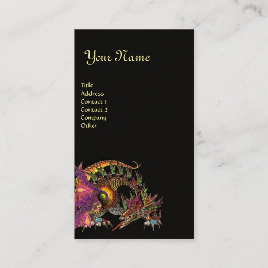 DRAGO Monogram, zwart paars Visitekaartje (Voorkant)