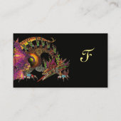 DRAGO Monogram, zwart paars Visitekaartje (Achterkant)