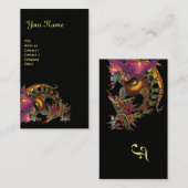 DRAGO Monogram, zwart paars Visitekaartje (Voorkant / Achterkant)