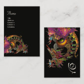 DRAGO, Monogram ,zwart paarse Visitekaartje (Voorkant / Achterkant)