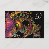 DRAGO, Monogram ,zwart paarse Visitekaartje (Achterkant)