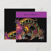 DRAGO paars zwart Kaart (Voorkant / Achterkant)