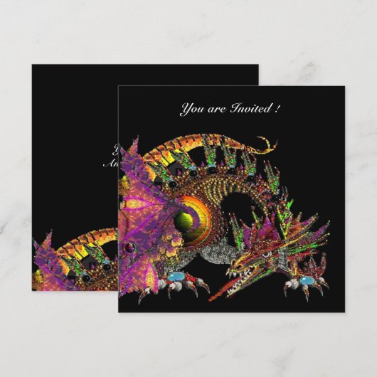 DRAGO paars zwart paars Kaart (Voorkant / Achterkant)