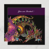 DRAGO paars zwart paars Kaart (Voorkant / Achterkant)