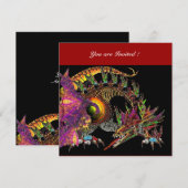 DRAGO paars zwart rood Kaart (Voorkant / Achterkant)