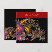 DRAGO paars zwart rood Kaart (Voorkant / Achterkant)