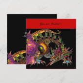 DRAGO paars zwart rood Kaart (Voorkant / Achterkant)