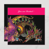 DRAGO paars zwart rood roze Kaart (Voorkant / Achterkant)