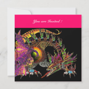 DRAGO paars zwart rood roze Kaart