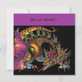 DRAGO paars zwart violet Kaart (Voorkant)