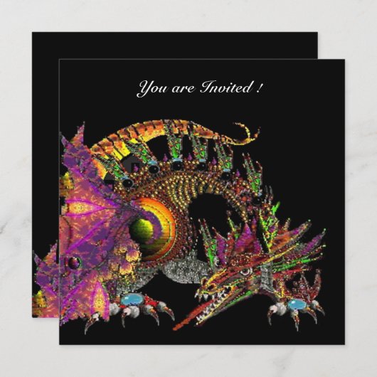 DRAGO violet paars zwart Kaart (Voorkant / Achterkant)