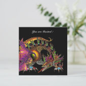 DRAGO violet paars zwart Kaart (Staand voorkant)