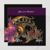 DRAGO violet paars zwart Kaart (Voorkant / Achterkant)