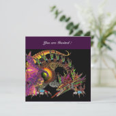 DRAGO violet paars zwart Kaart (Staand voorkant)