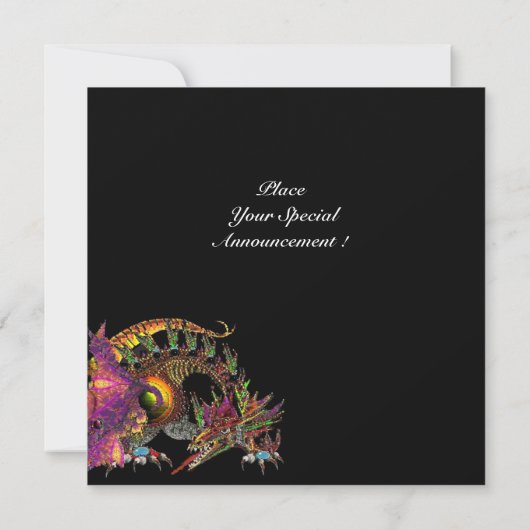 DRAGO violet paars zwart Kaart (Achterkant)